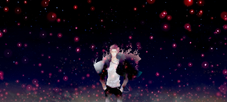 Man hologram aurora fireworks night - holography free wallpaper