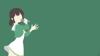 Woman green shirt microphone looking - the distance free wallpaper for desktop