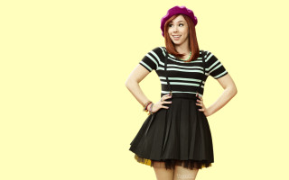 Woman pink hat black white - fanny mcian free wallpaper