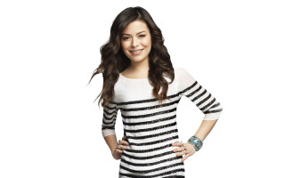 Woman striped shirt posing hands - fanny mcian free wallpaper