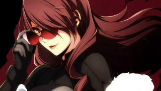 Woman long hair red glasses - sunglass free wallpaper