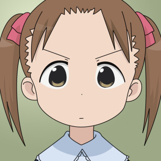 Cartoon girl ponytail blue shirt - a character portrait free wallpaper