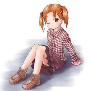 Girl sitting ground legs crossed 10 - her leg free wallpaper