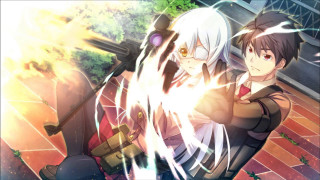 Anime couple brick floor fire - explosion free wallpaper