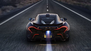 Black sports car bright light 2 - a rear view mirror free wallpaper