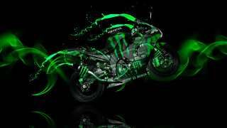 Motorcycle green paint dark background - the dark background free wallpaper