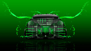 Green car green background green - dosso dossi free wallpaper