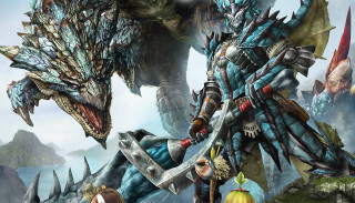 Dragon attacking man sword mountain - a sky background and a mountain range in the background free wallpaper