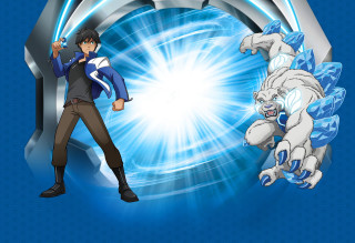 Man standing white dragon blue - a white dragon free wallpaper