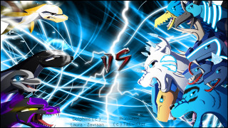 Pokemon group blue black lightning - a group of pokemon characters free wallpaper