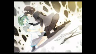 Anime couple cowprint background scissors - gothic free wallpaper
