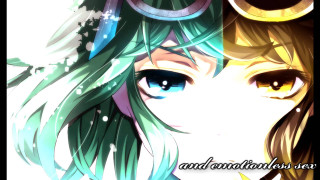 Girl green hair blue eyes 3 - green hair free wallpaper