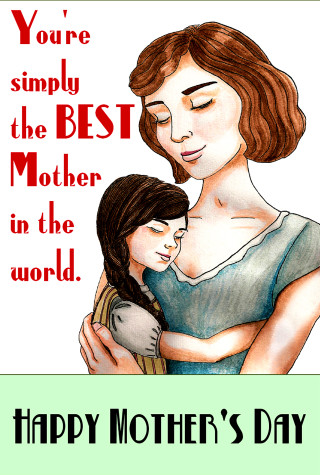 Mother day card woman holding - free love wallpaper