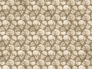 Skulls brown background faded pattern - a silk screen free wallpaper