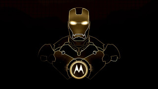 Stylized iron man glowing eyes - art free wallpaper