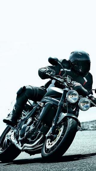 Man motorcycle street rock wall - cafer bater free wallpaper