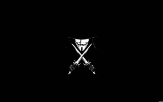 Person two swords dark mask - their hands in free wallpaper