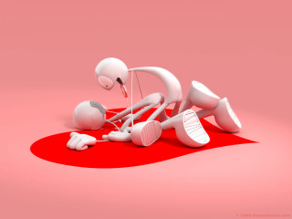 White man laying ground red - a red rug free wallpaper