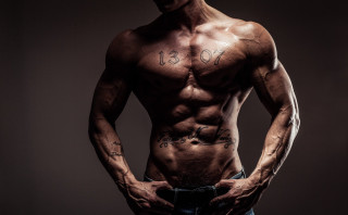 Tattooed man chest arms body - chest free wallpaper
