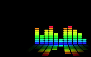 Colorful sound board equalizer black - computer art free wallpaper for desktop