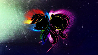 Colorful cat rainbow tail fantasy - poster art free wallpaper for desktop