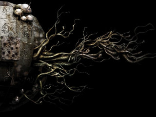 Strange looking object with roots - strange free wallpaper