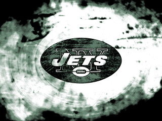 Jets logo disc black background - white circle free wallpaper