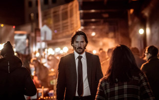 Man suit tie night street - du jin free wallpaper