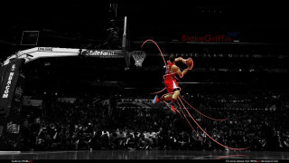Basketball player air hoop ball - his hand and a ball free wallpaper