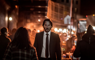 Man suit tie night street 2 - du jin free wallpaper
