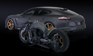 Black sports car gold rims 2 - matte finish free wallpaper