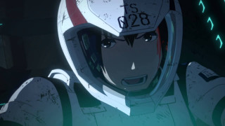 Person helmet green light dark - their face free wallpaper