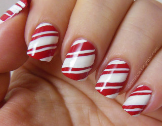 Woman hand red white striped - jagged line free wallpaper