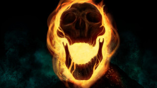 Demon skull flame glowing artistic - bastien l. deharme free wallpaper