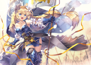Woman costume sword flag background - a costume holding free wallpaper
