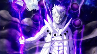 White hair male purple energy - white hair free wallpaper