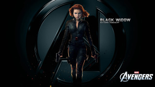 Woman black widow suit gun - marvel comic free wallpaper for desktop