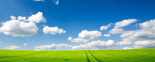 Green field sky background clouds - sky free wallpaper