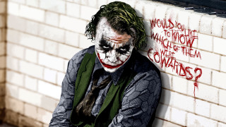 Joker man graffiti wall leaning - graffiti free wallpaper
