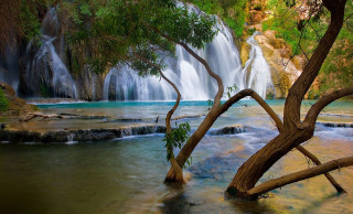 Waterfall tree background water body 3 - bouchta el hayani free wallpaper for desktop