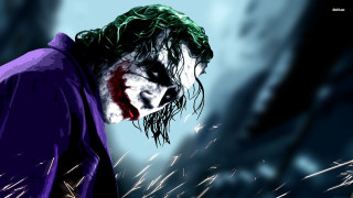 Joker purple shirt green hair - a purple shirt free wallpaper