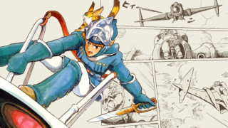 Person blue outfit sword helmet - a plane in the background free wallpaper