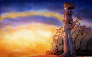 Person standing rock sky sun - promotional image free wallpaper