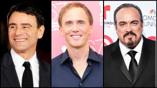 Three men in suits smiling - a suit free wallpaper
