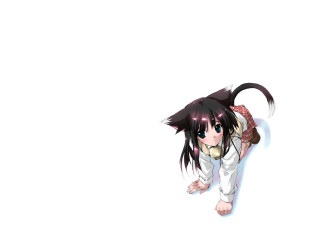 Girl longhair whiteshirt oneleg headbend - one leg free wallpaper