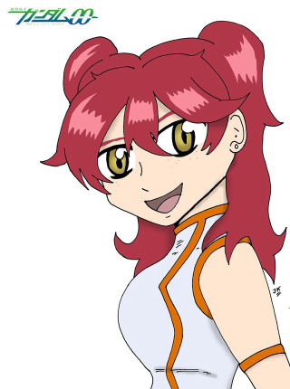 Cartoon girl red hair white - an anime drawing free wallpaper