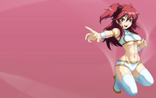 Woman bikini flying arms out - her free wallpaper