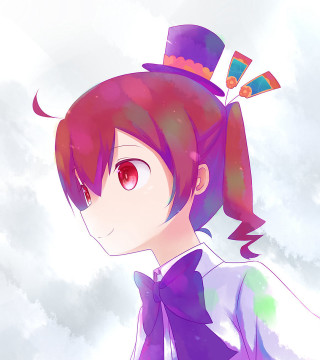 Girl top hat bow tie - purple free wallpaper