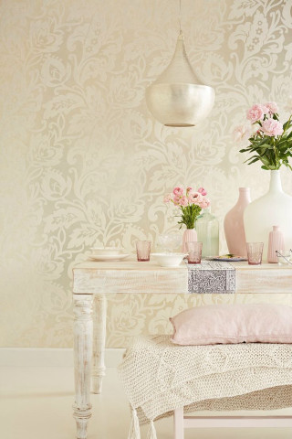 Table vase flowers lace tablecloth - feature free wallpaper