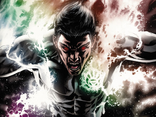 Man black white outfit green - benjamin marra free wallpaper